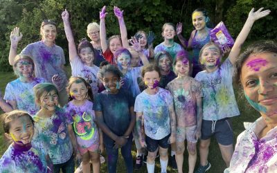 1st Ashtead Brownies celebrate the Hindu Festival of Holi