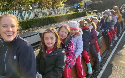2nd Fetcham Rainbows enjoy a special Christmas train ride